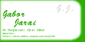 gabor jarai business card